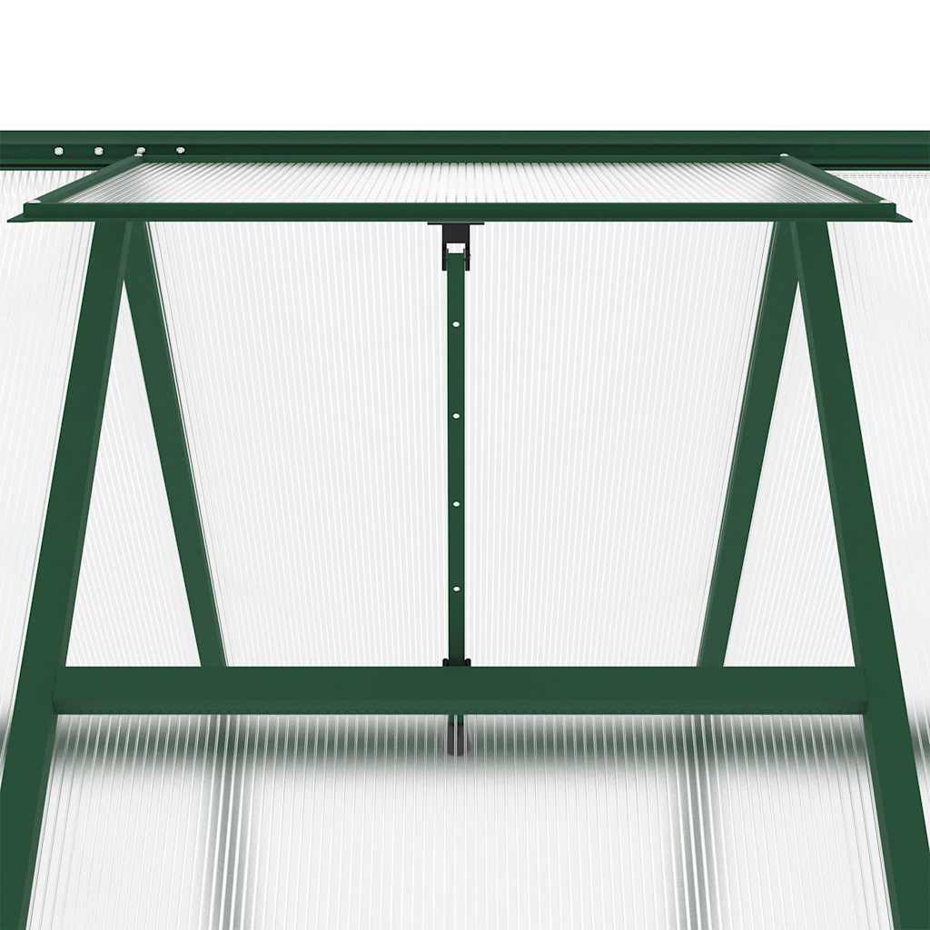 vidaXL Serre avec cadre de base vert 224x169x202 cm aluminium