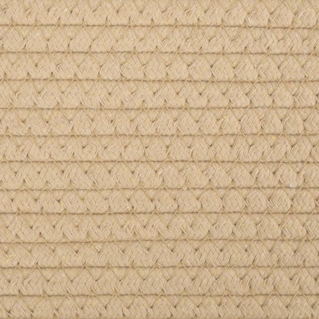 vidaXL Panier de rangement beige et blanc Ø40x35 cm coton