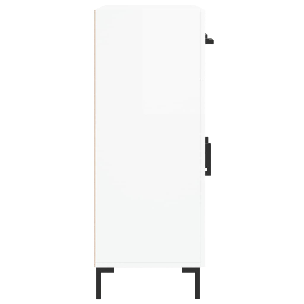 vidaXL Buffet Blanc brillant 69,5x34x90 cm Bois d'ingénierie