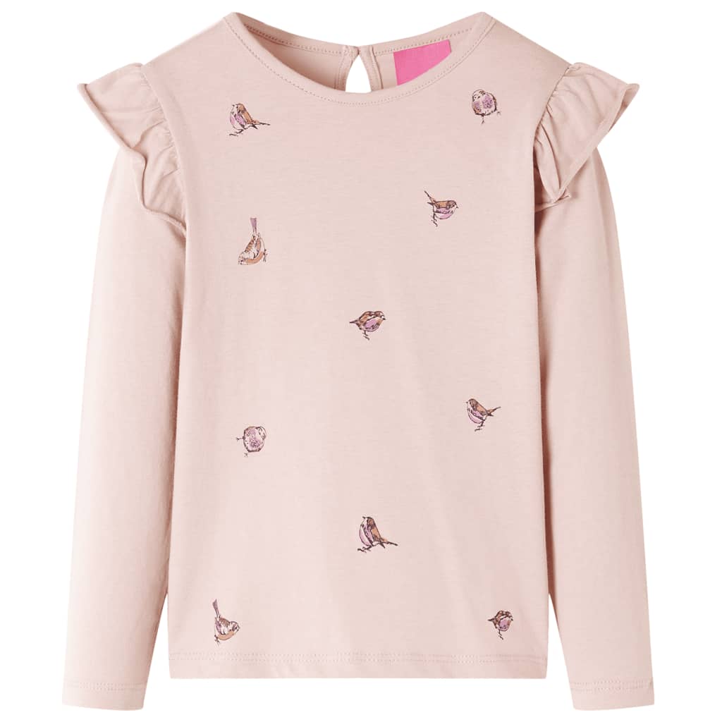 T-shirt pour enfants à manches longues rose 116