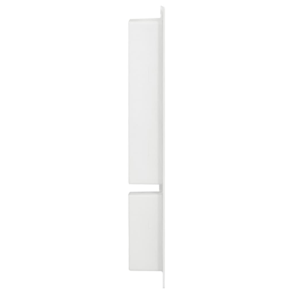 vidaXL Niche de douche avec 2 compartiments Blanc brillant 41x69x9 cm