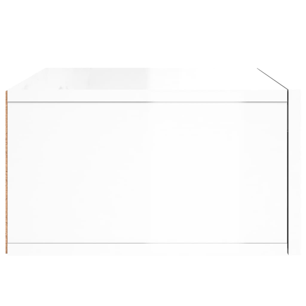 vidaXL Tables de chevet murales 2 pcs blanc brillant 35x35x20 cm