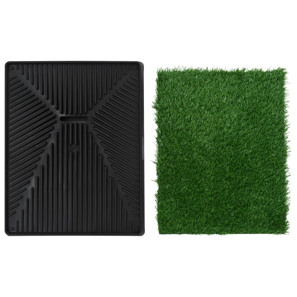 vidaXL Tapis pour animaux avec plateau et gazon artificiel Vert