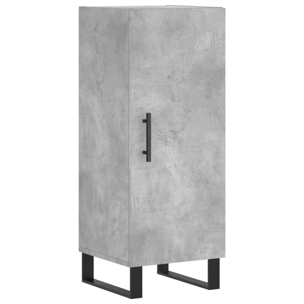 vidaXL Buffet haut Gris béton 34,5x34x180 cm Bois d'ingénierie