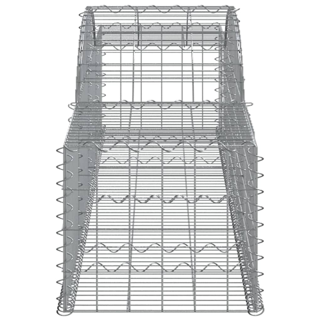 vidaXL Paniers à gabions arqués 13 pcs 300x50x40/60 cm fer galvanisé