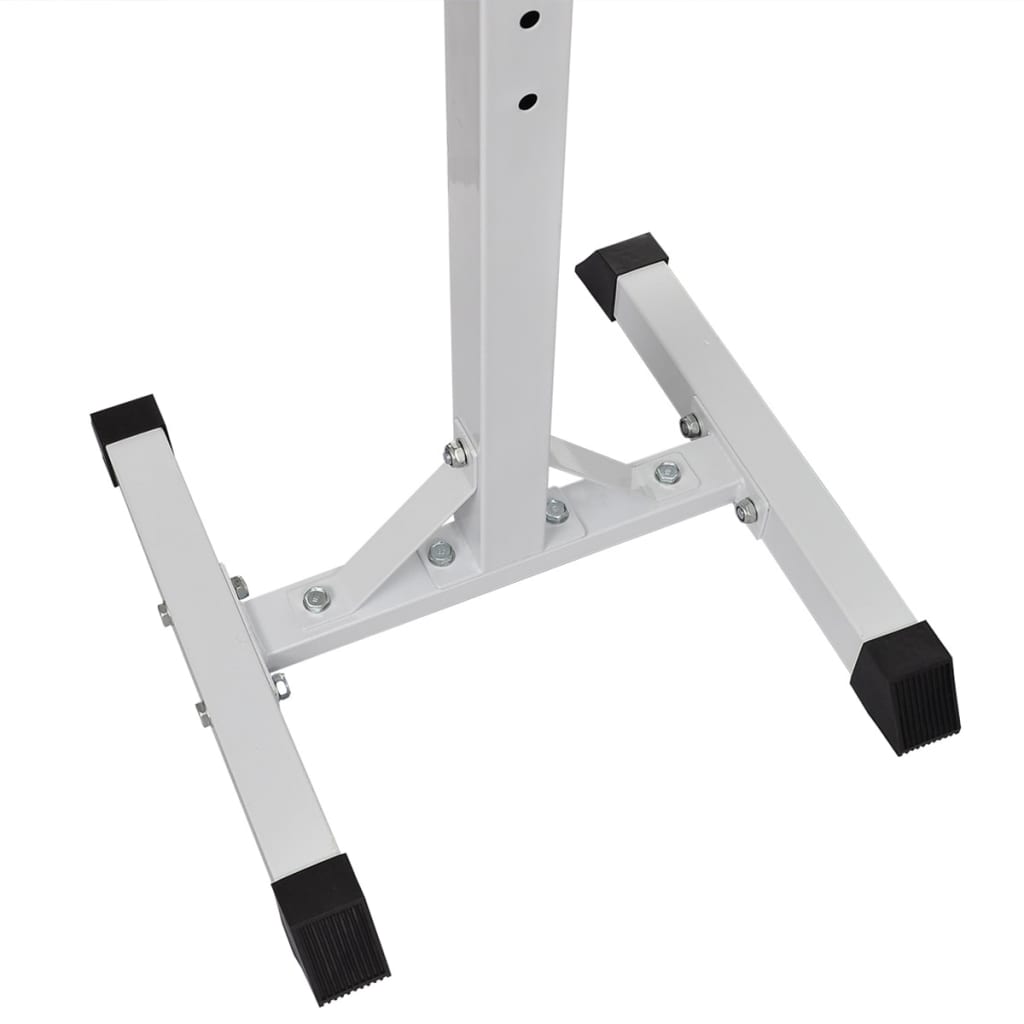 Support de poids avec haltères et barres 60,5 kg poids total en acier, noir  et blanc Vida XL - Habitium®