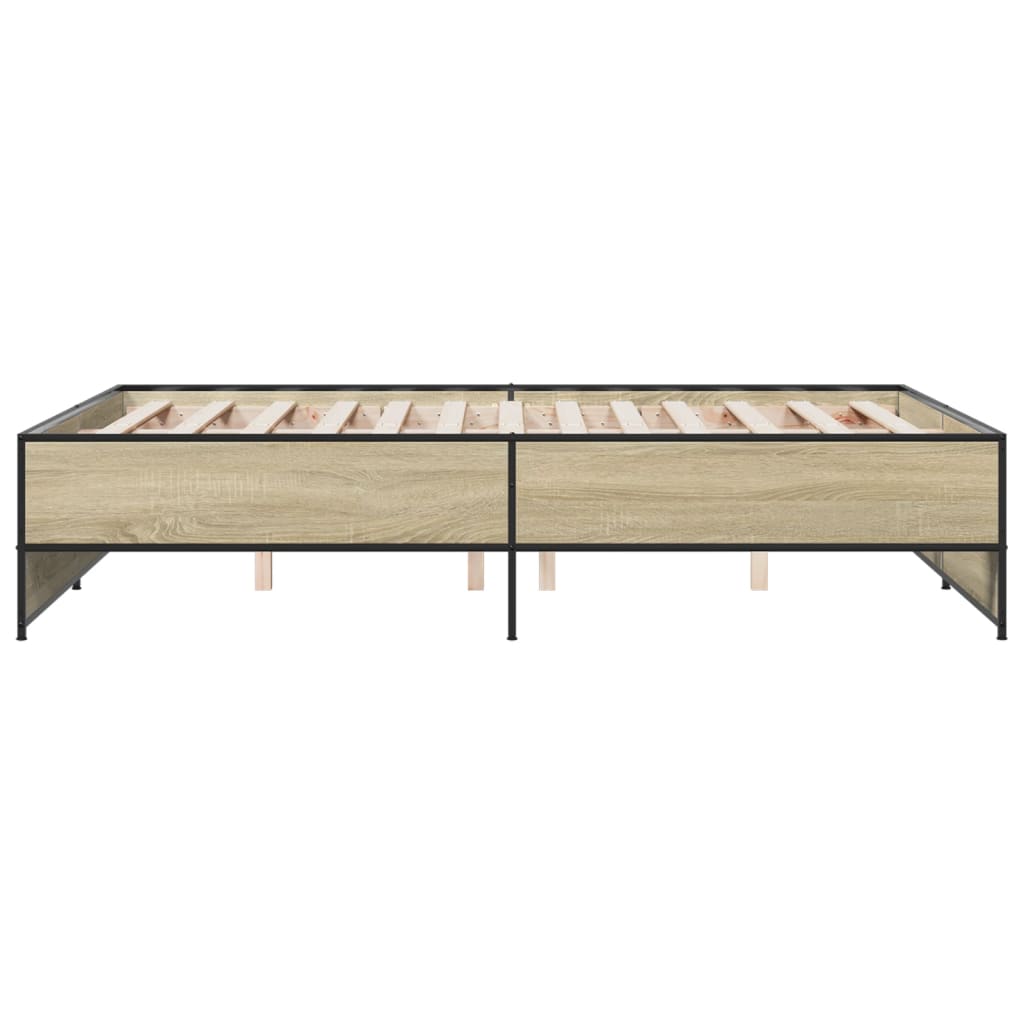 vidaXL Cadre de lit sans matelas chêne sonoma 140x190 cm