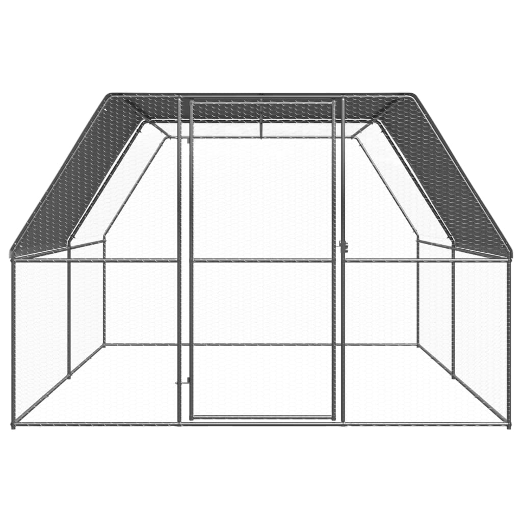 vidaXL Poulailler d'extérieur 3x4x2 m Acier galvanisé