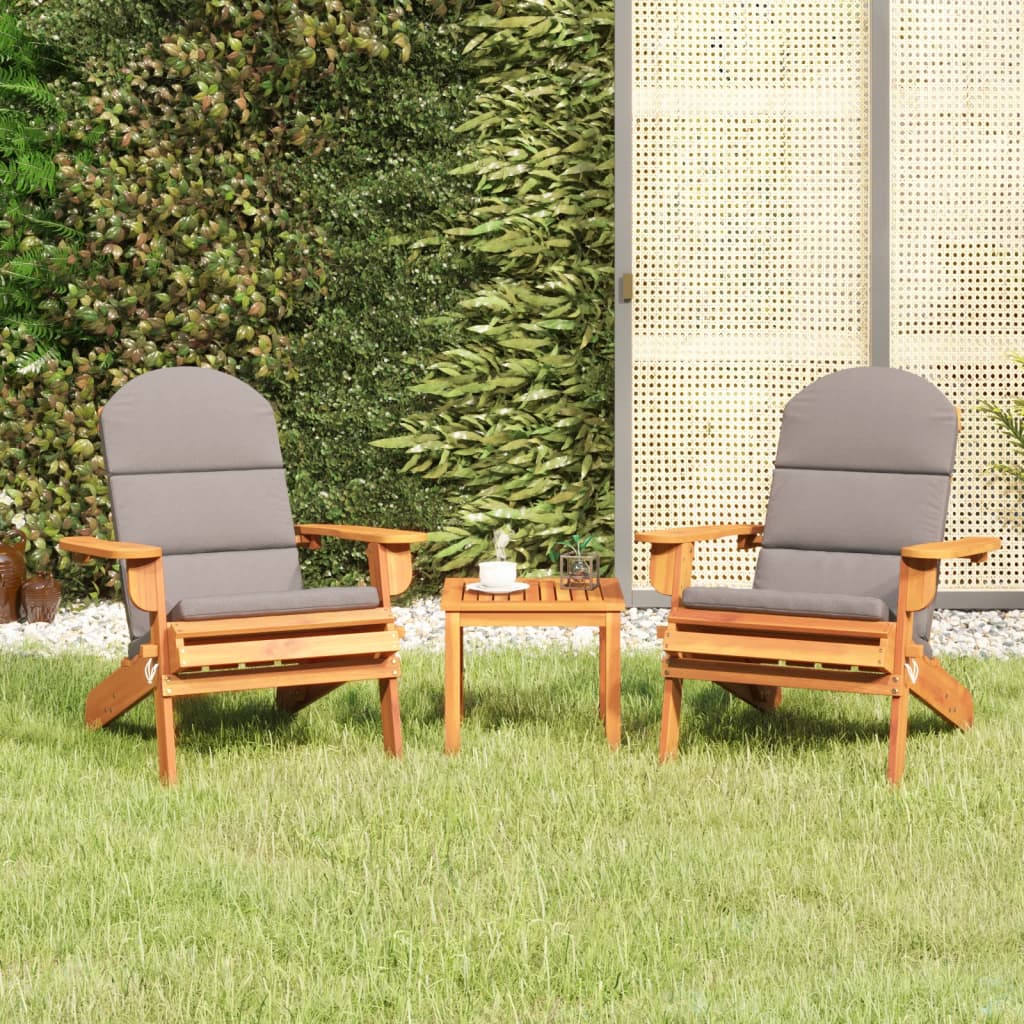 vidaXL Ensemble de salon de jardin Adirondack 3 pcs bois acacia solide