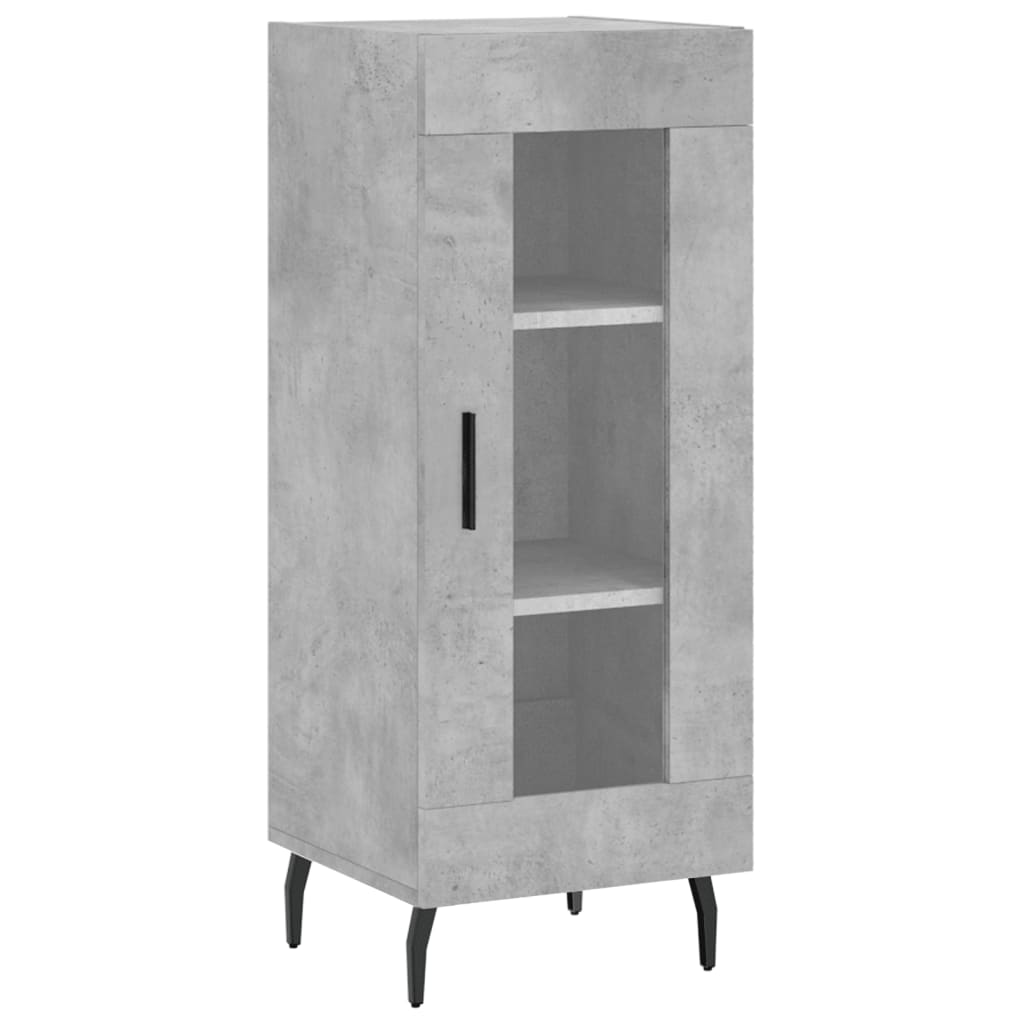 vidaXL Buffet Gris béton 34,5x34x90 cm Bois d'ingénierie