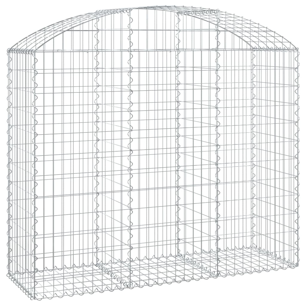 vidaXL Panier de gabions arqué 150x50x120/140 cm Fer galvanisé