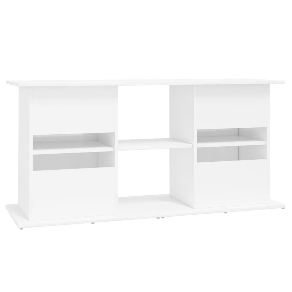 vidaXL Support d'aquarium blanc brillant 121x41x58cm bois d'ingénierie