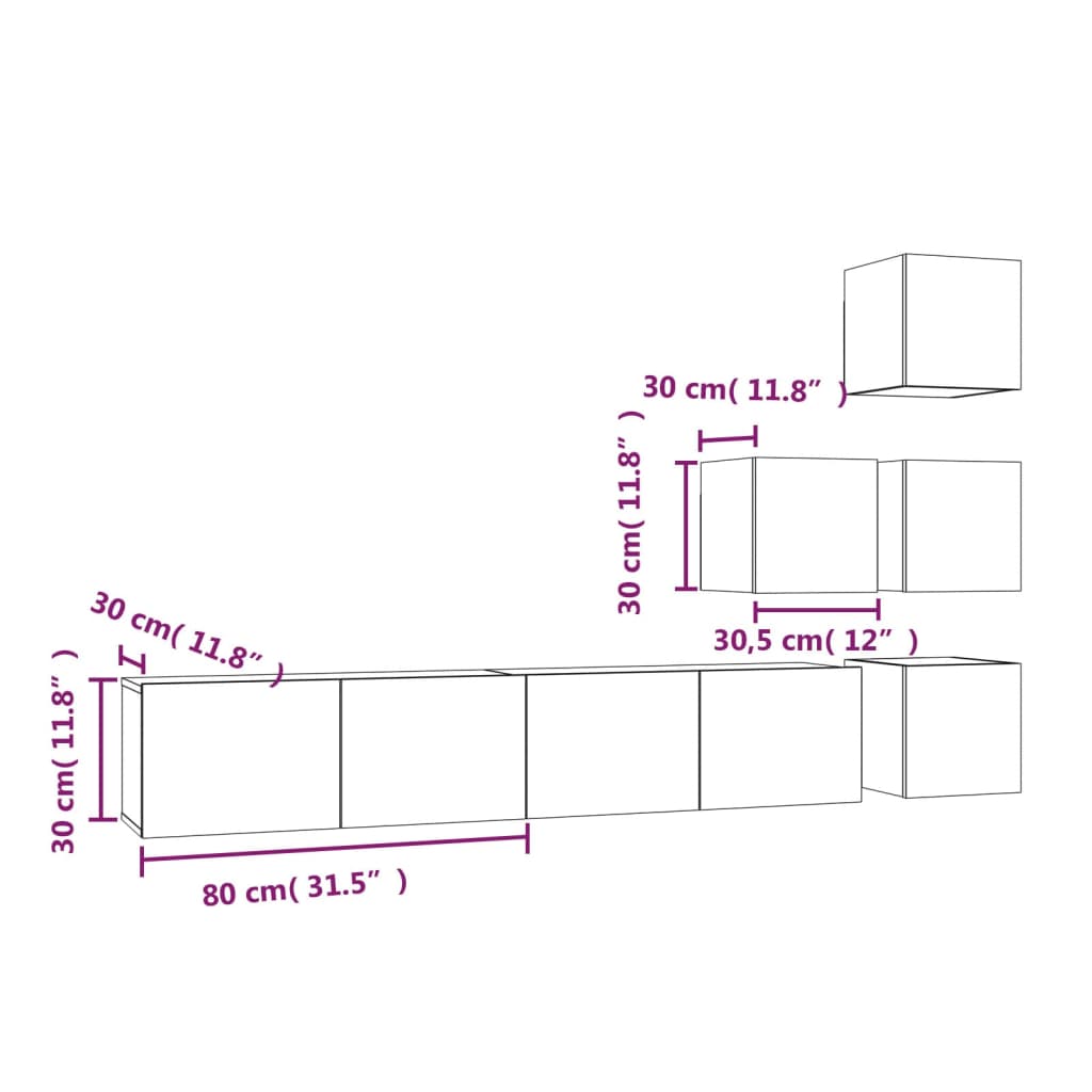 vidaXL Meuble TV mural Chêne marron Bois d'ingénierie