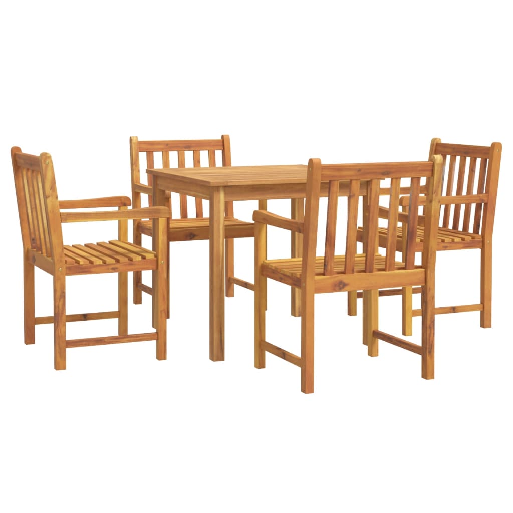 vidaXL Ensemble à manger de jardin 5 pcs Bois d'acacia solide