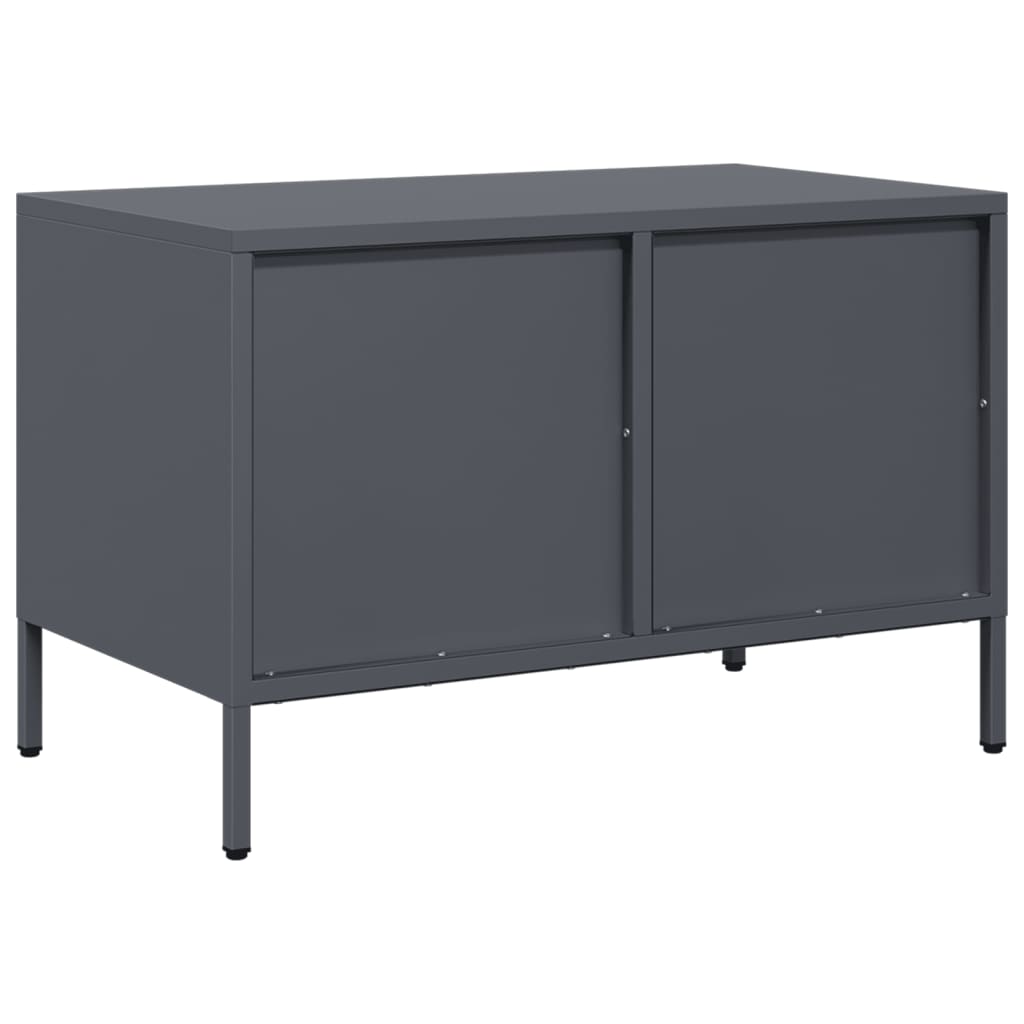 vidaXL Meuble TV anthracite 68x39x43,5 cm acier laminé à froid