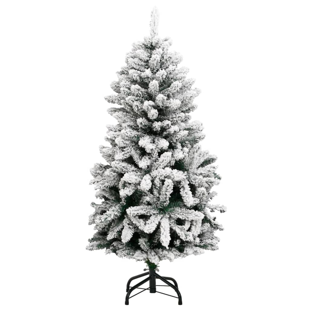 vidaXL Sapin de Noël artificiel à charnières avec neige floquée 120 cm