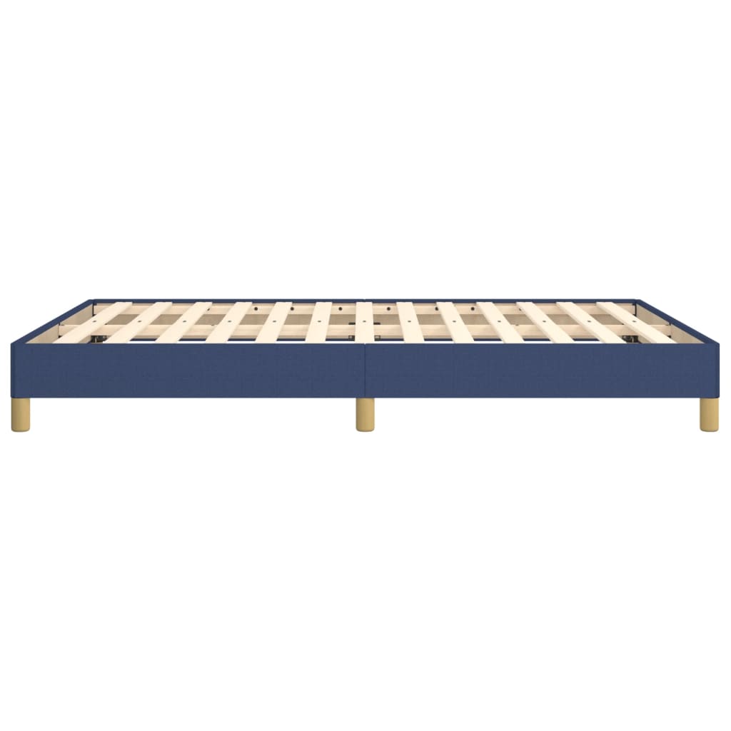 vidaXL Cadre de lit sans matelas bleu 140x190 cm tissu