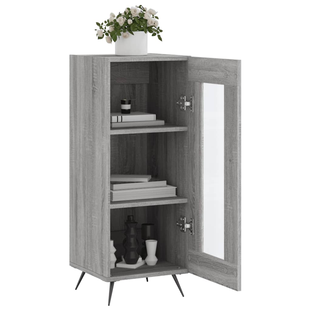 vidaXL Buffet Sonoma gris 34,5x34x90 cm Bois d'ingénierie