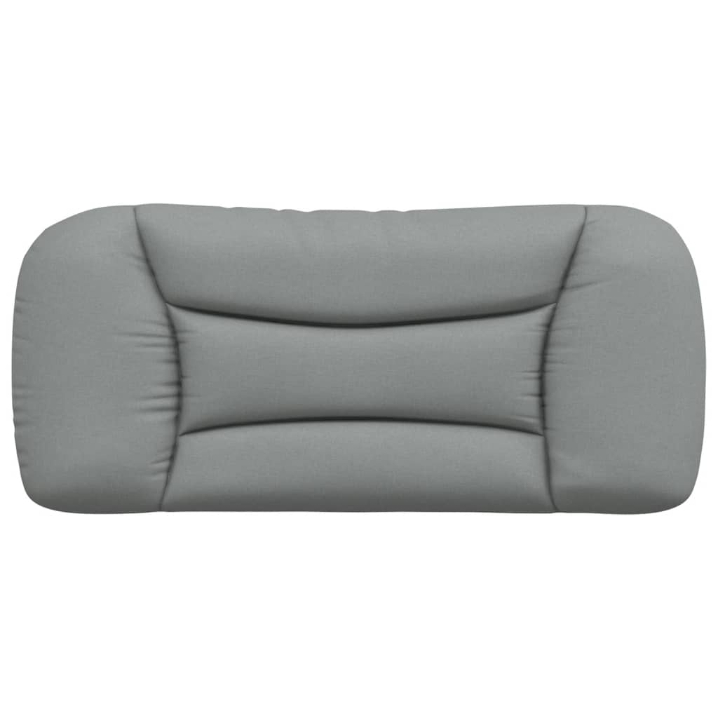 vidaXL Coussin de tête de lit gris clair 80 cm tissu