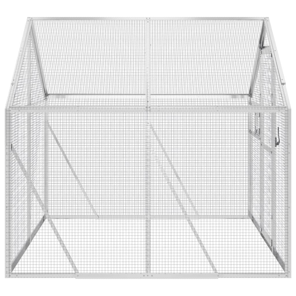 vidaXL Volière argenté 1,79x2x1,85 m aluminium