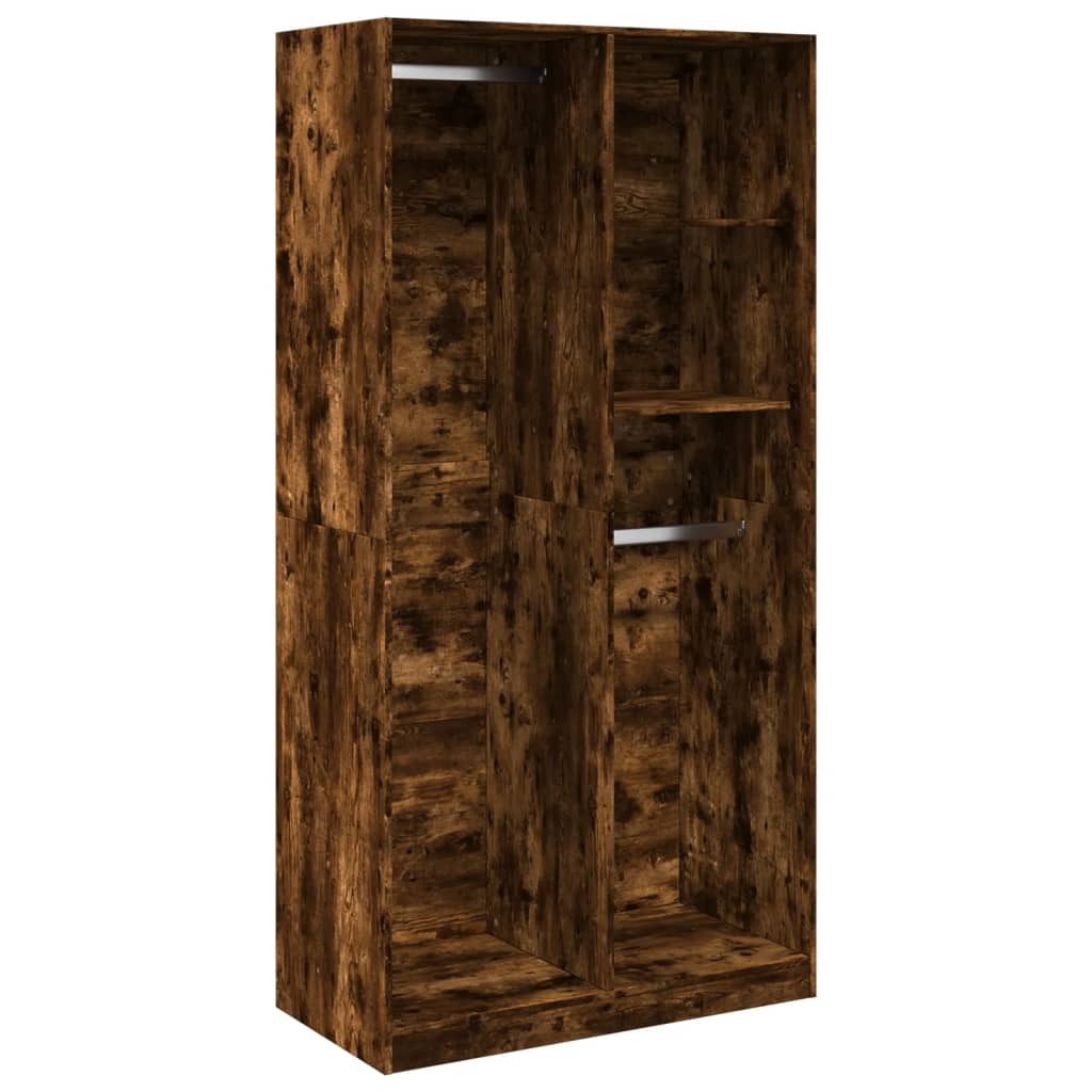 vidaXL Garde-robe chêne fumé 100x50x200 cm bois d'ingénierie