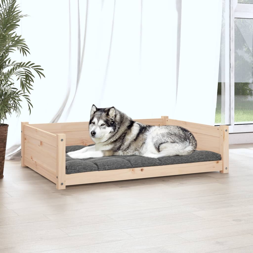 vidaXL Lit pour chien 105,5x75,5x28 cm Bois de pin solide