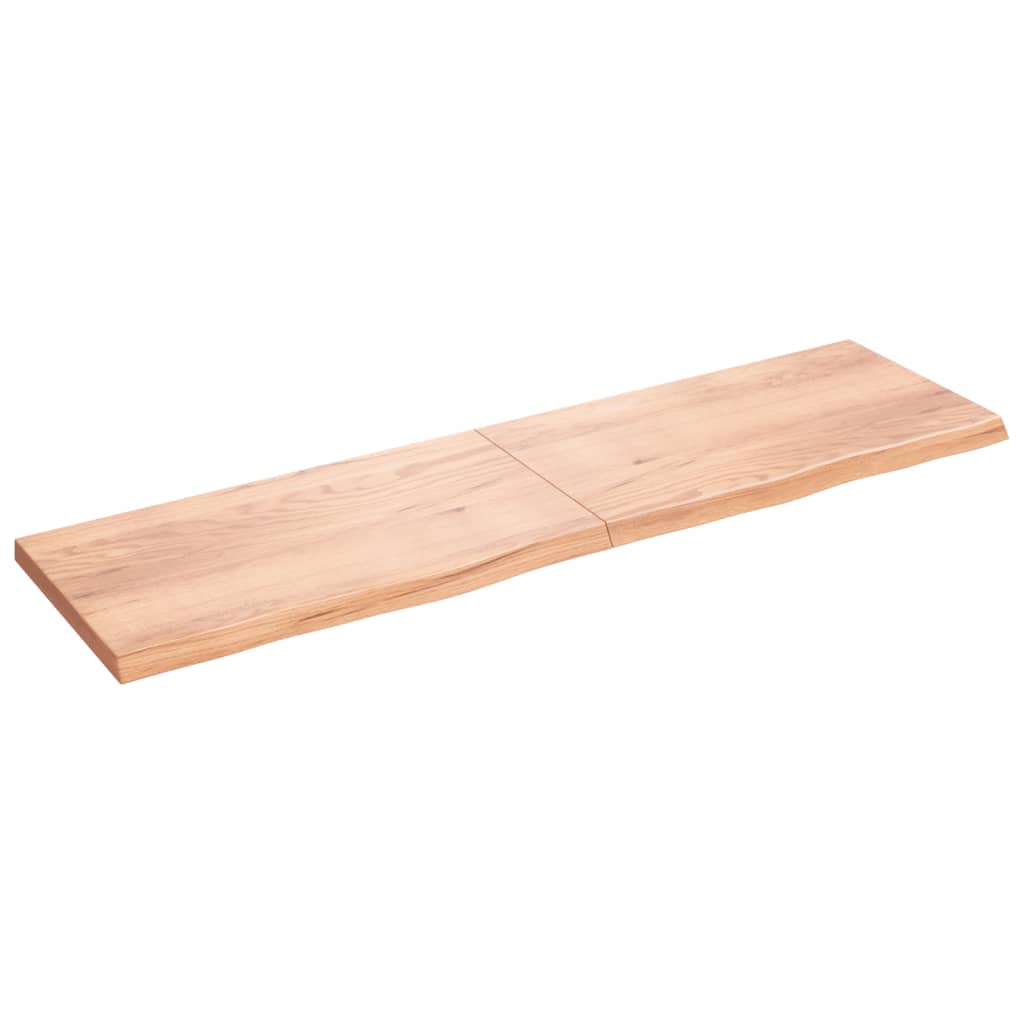 vidaXL Dessus de table marron clair bois chêne massif traité