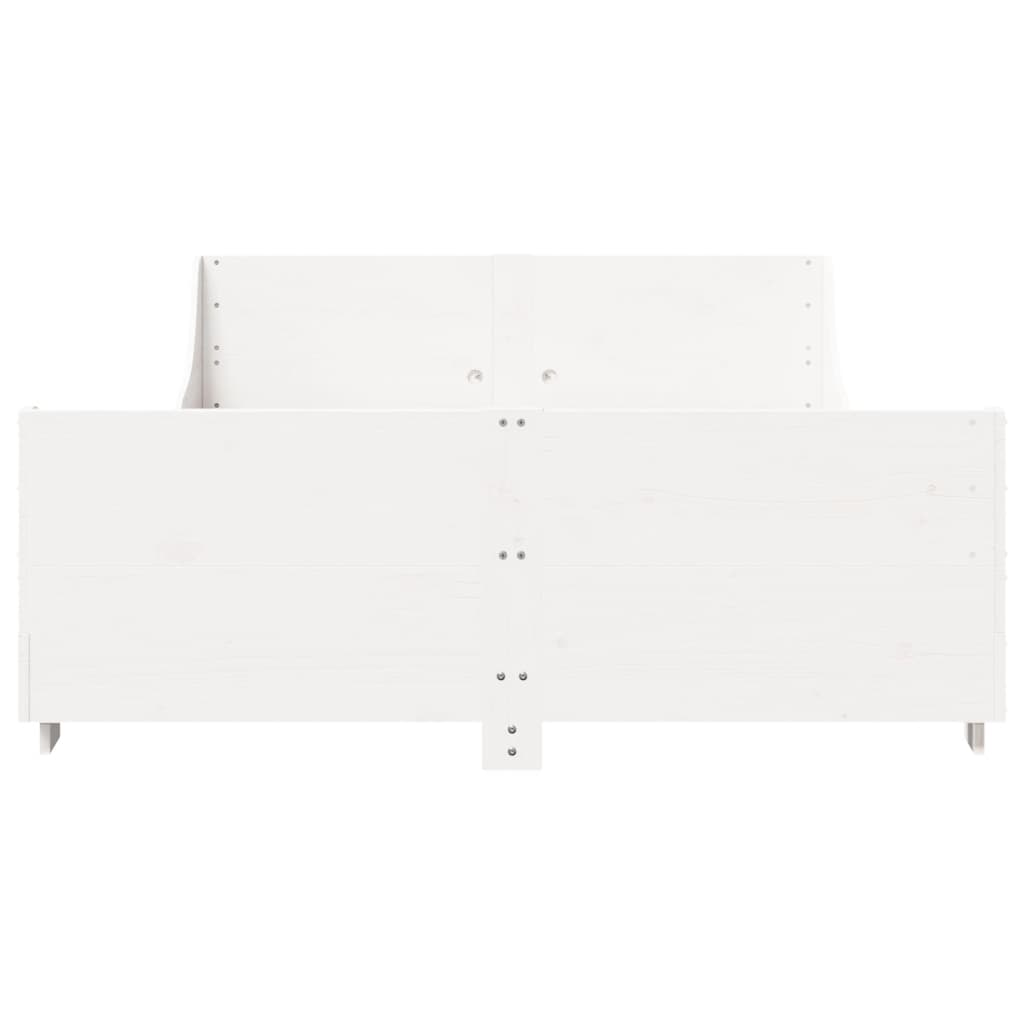 vidaXL Cadre de lit sans matelas blanc 120x200 cm bois de pin massif