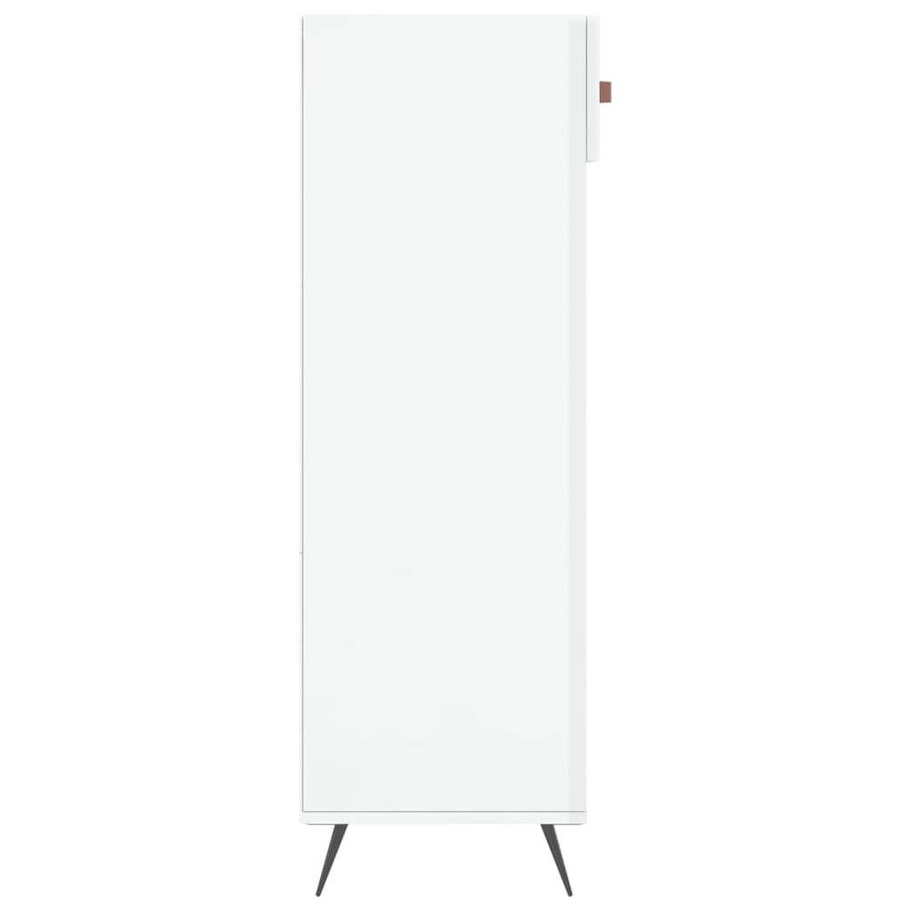 vidaXL Armoire à chaussure Blanc brillant 60x35x105 cm Bois ingénierie