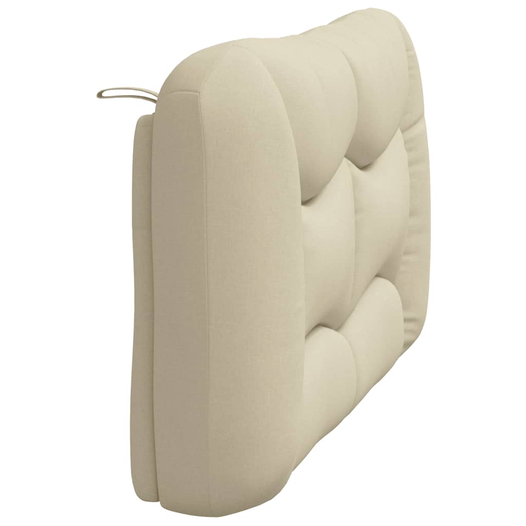 vidaXL Coussin de tête de lit crème 140 cm tissu