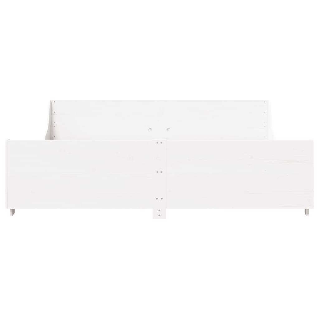 vidaXL Cadre de lit sans matelas blanc 180x200 cm bois massif de pin