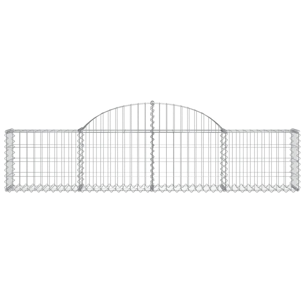 vidaXL Paniers à gabions arqués 25 pcs 200x30x40/60 cm Fer galvanisé