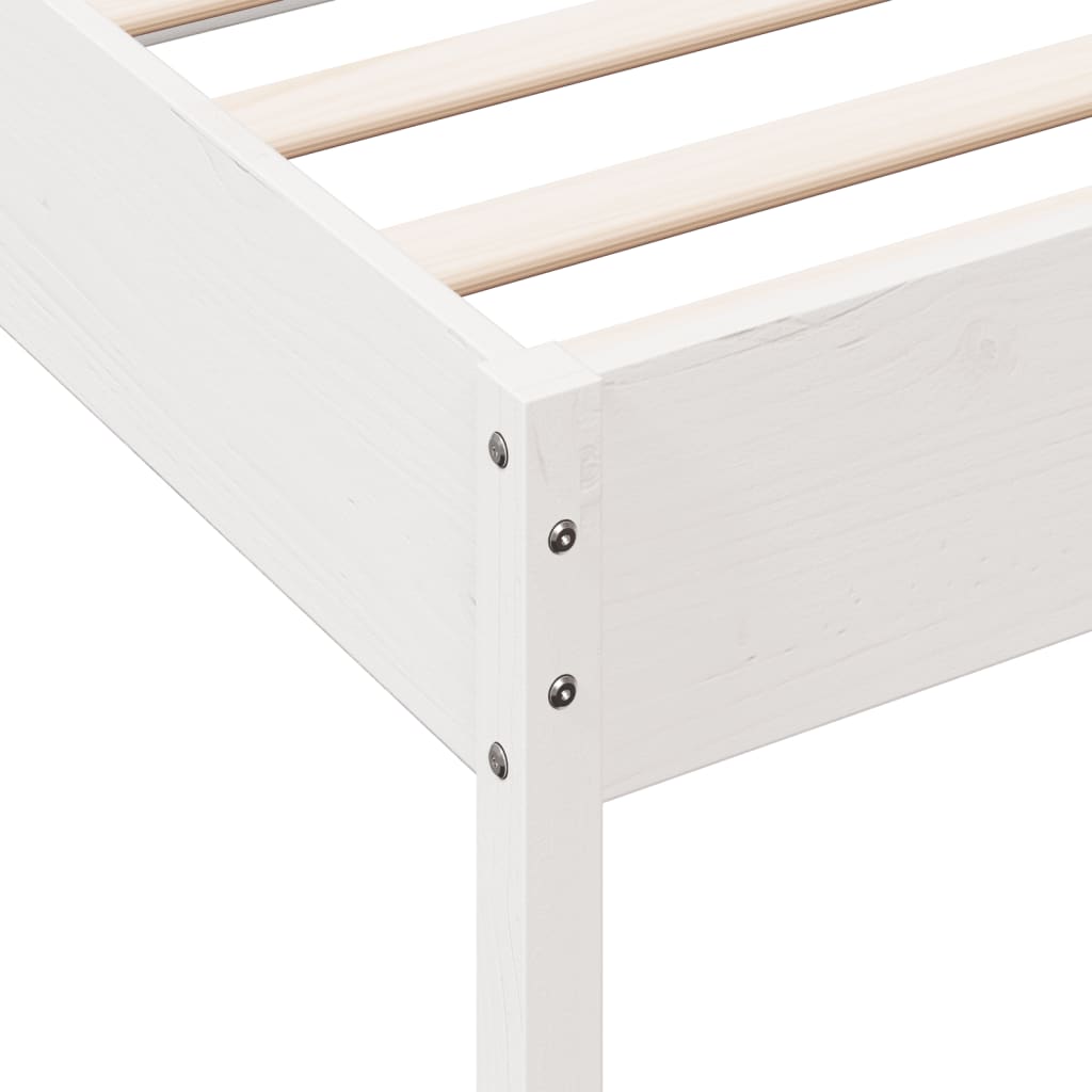 vidaXL Cadre de lit sans matelas blanc 90x200 cm bois de pin massif