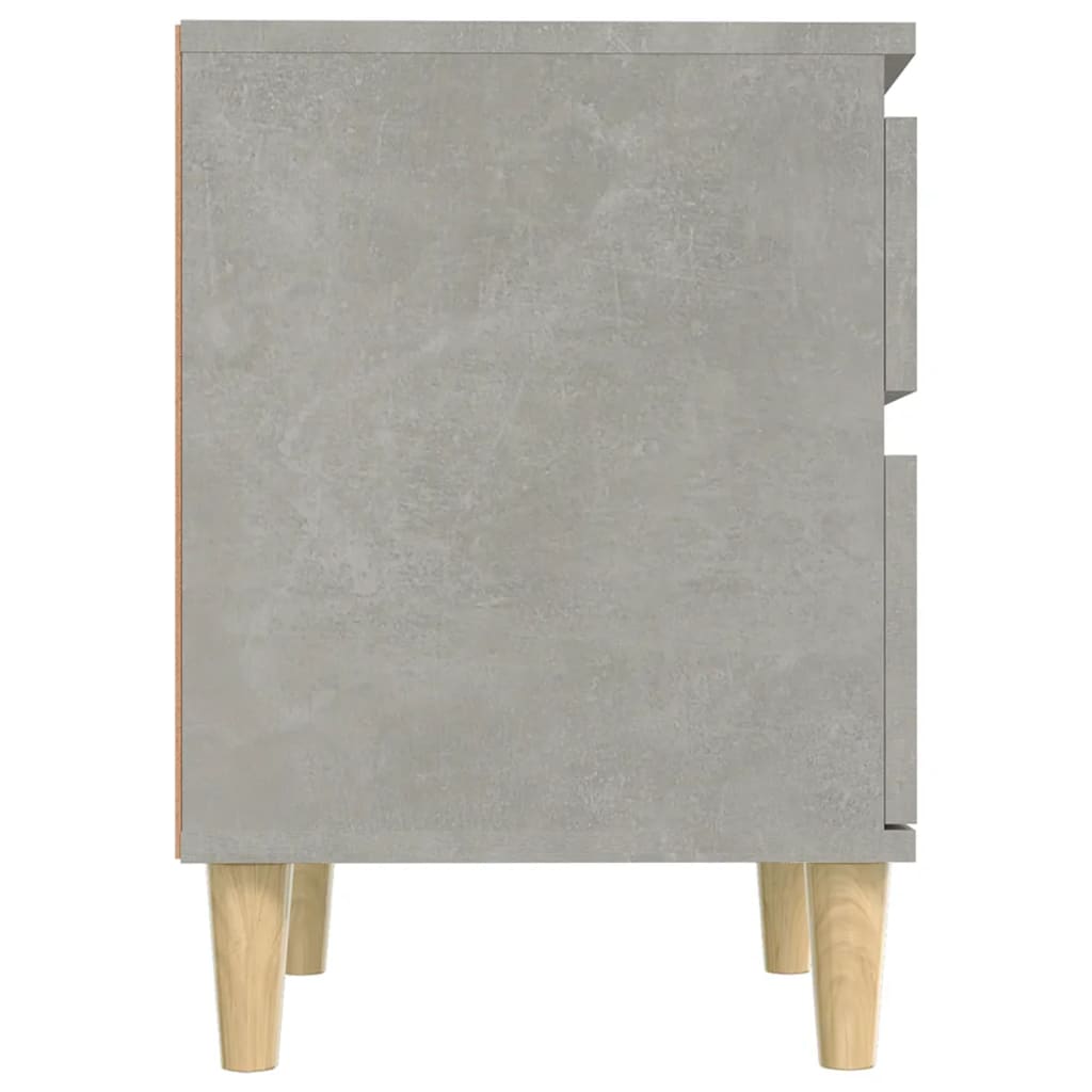 vidaXL Table de chevet Gris béton 40x35x50 cm