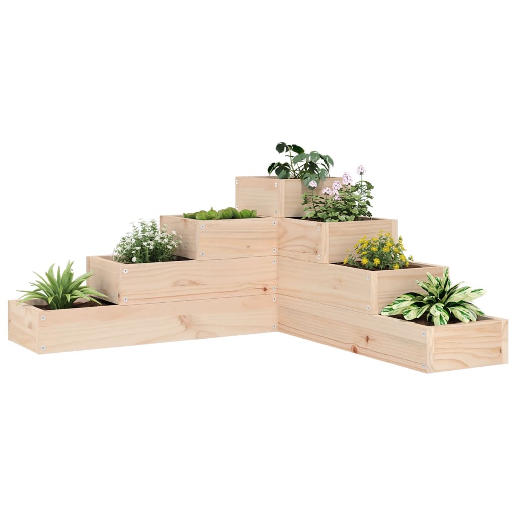 vidaXL Jardinière 4 niveaux 80,5x79x36 cm bois de pin massif