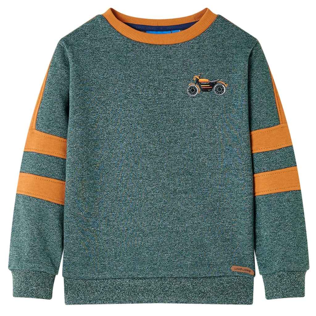 Sweatshirt pour enfants mélange vert foncé 92