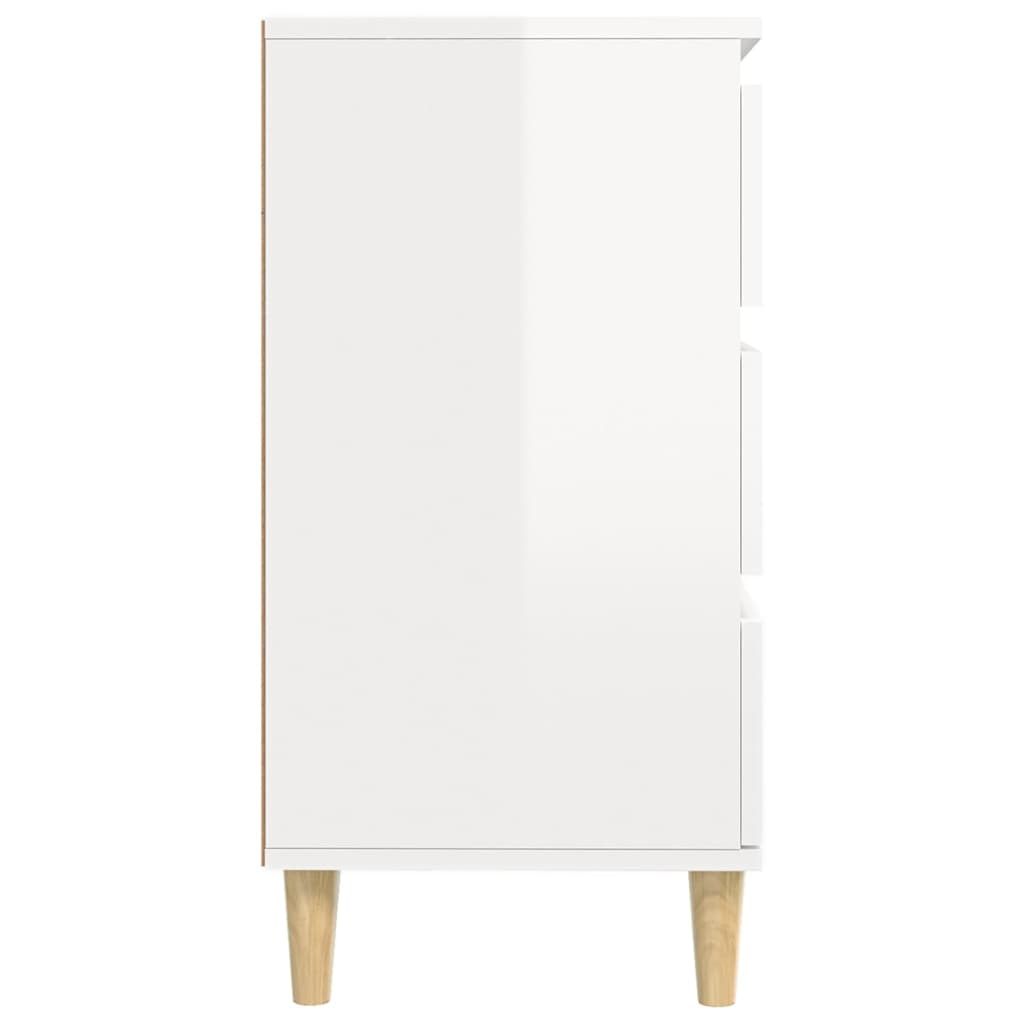 vidaXL Buffet Blanc brillant 60x35x70 cm Bois d'ingénierie