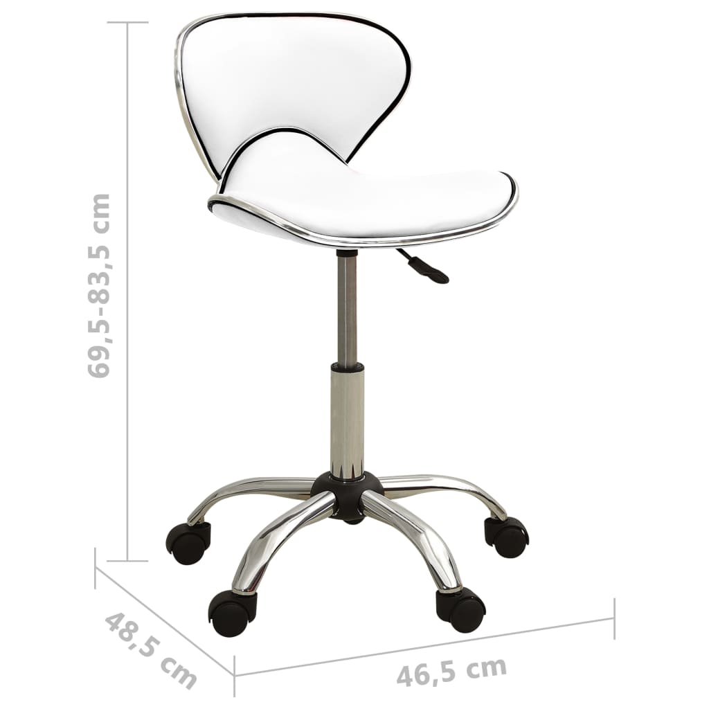 vidaXL Tabouret de salon et spa Blanc Similicuir