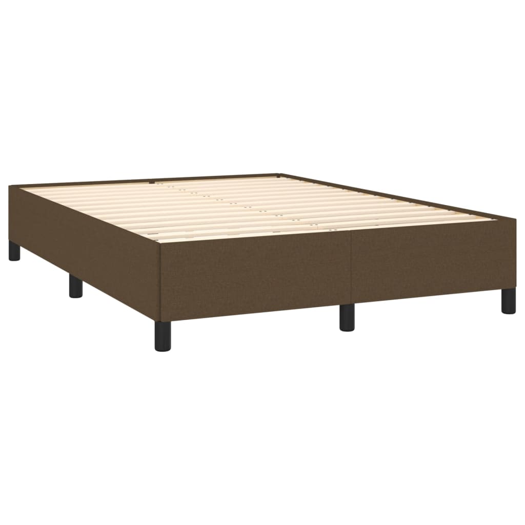 vidaXL Sommier à lattes de lit avec matelas Marron foncé 140x200 cm