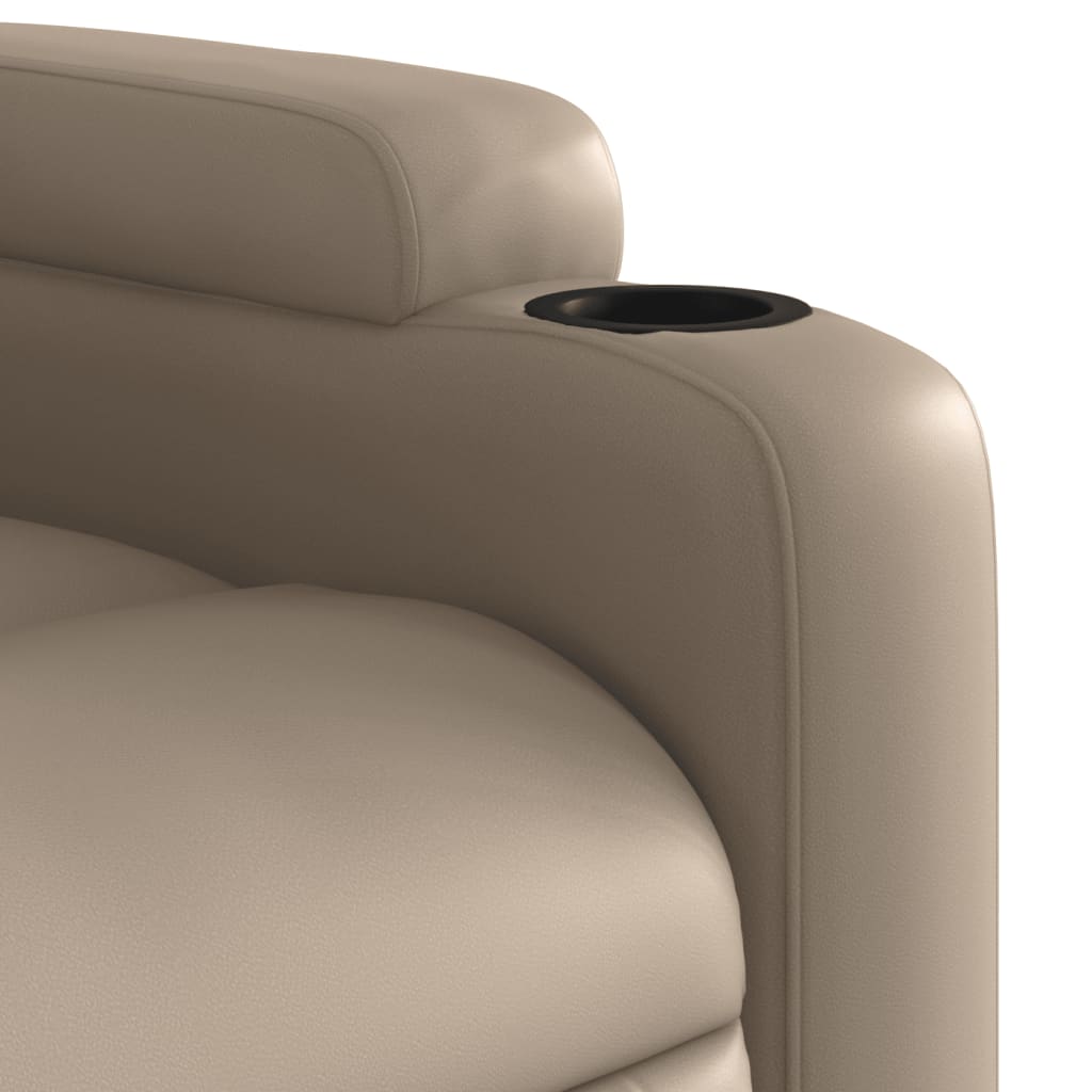 vidaXL Fauteuil inclinable de massage électrique cappuccino similicuir