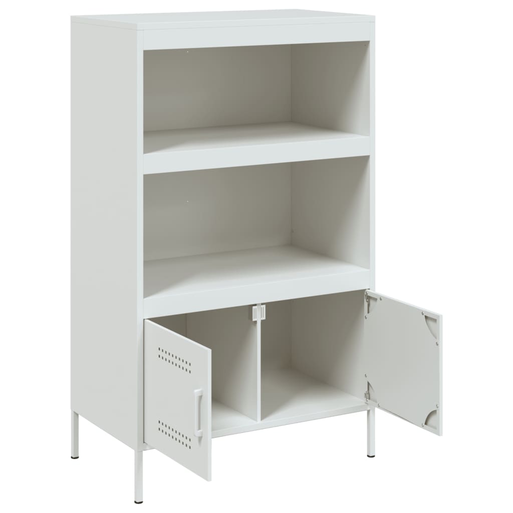 vidaXL Buffet haut blanc 68x39x113 cm acier