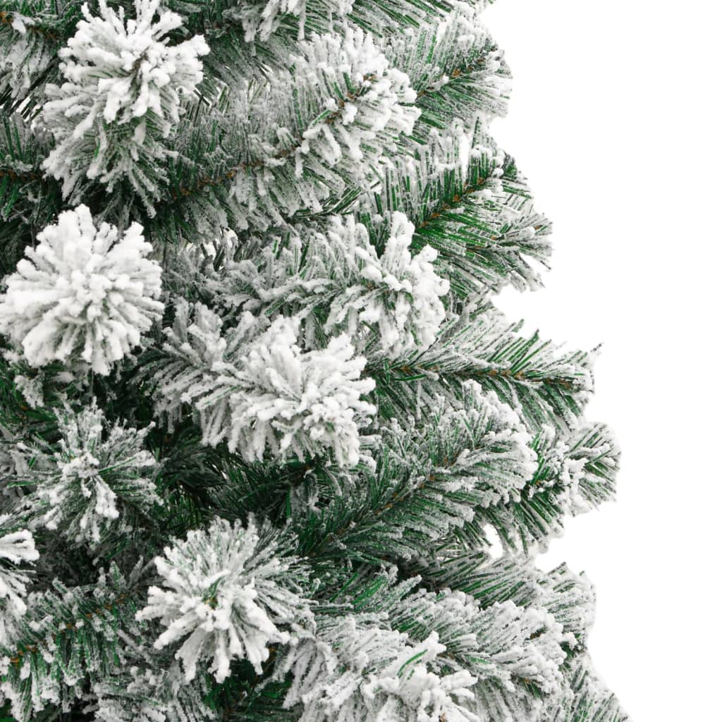 vidaXL Sapin de Noël artificiel à charnières avec neige floquée 180 cm