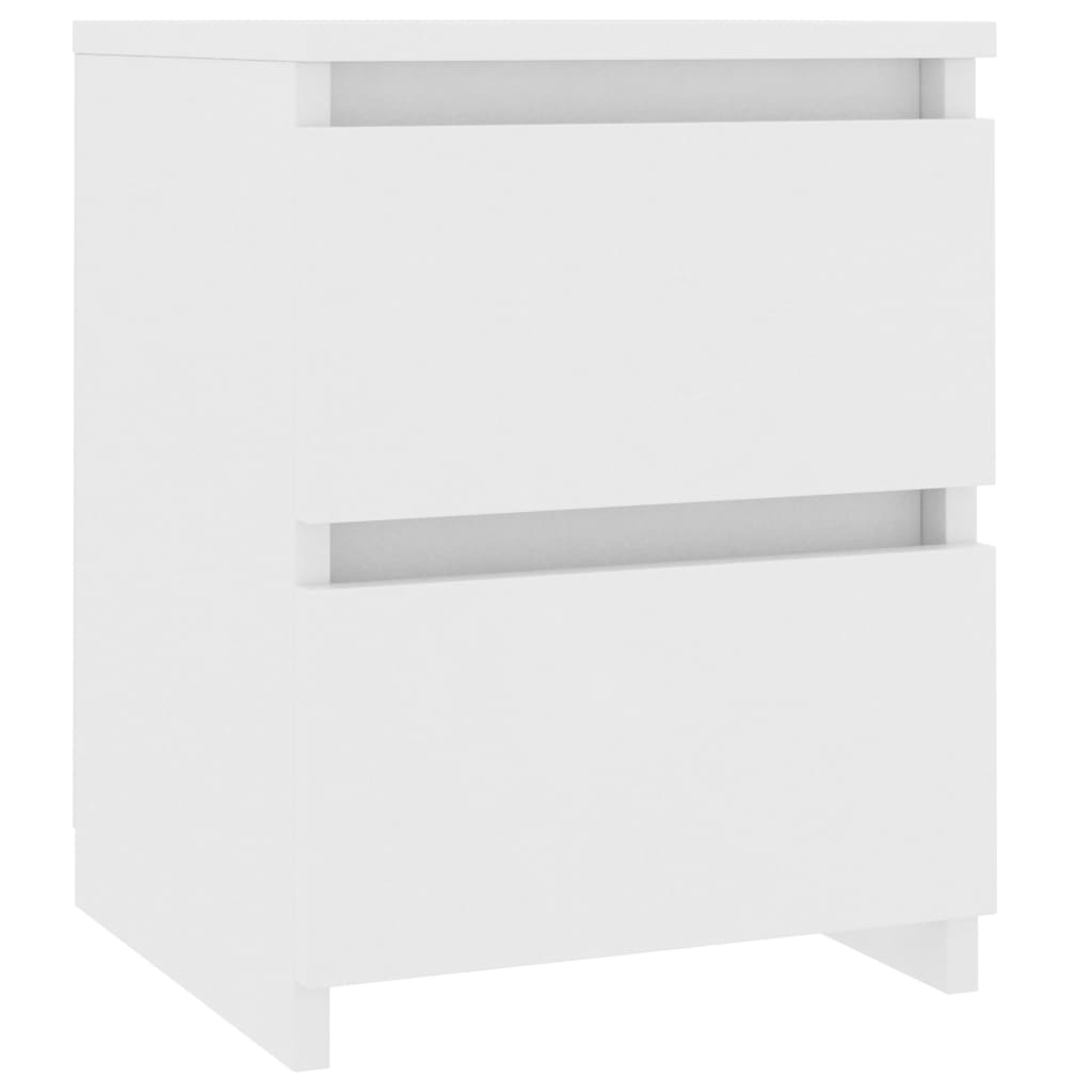 vidaXL Tables de chevet 2 pcs Blanc 30x30x40 cm Bois d'ingénierie