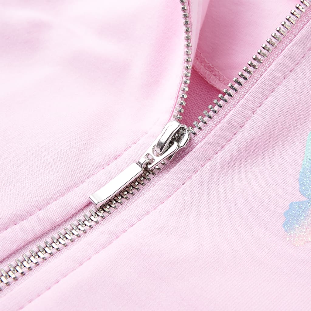 Sweat à capuche pour enfants rose clair 116