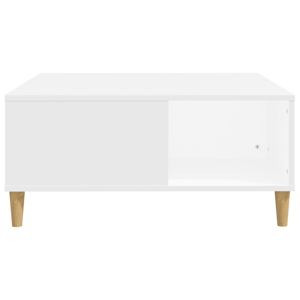 vidaXL Table basse blanc 80x80x36,5 cm bois d'ingénierie