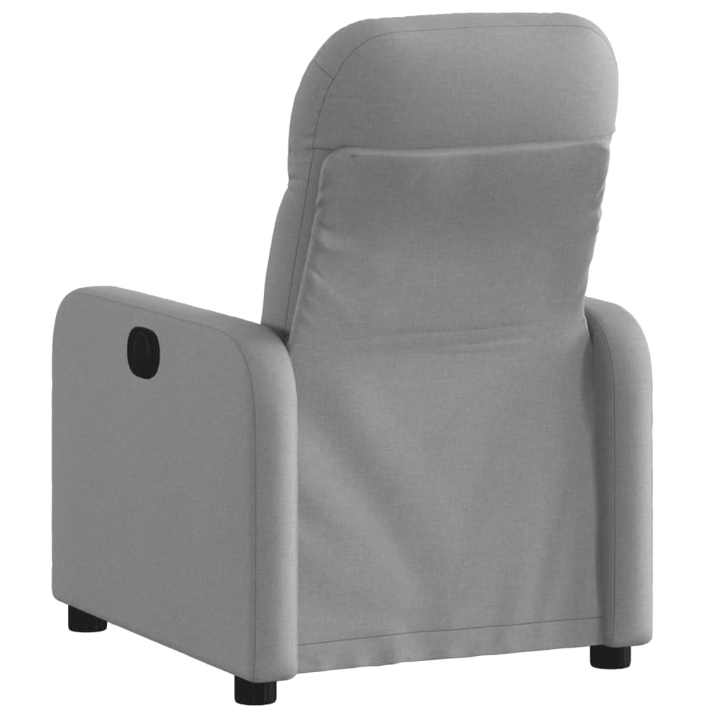 vidaXL Fauteuil inclinable électrique Gris clair Tissu