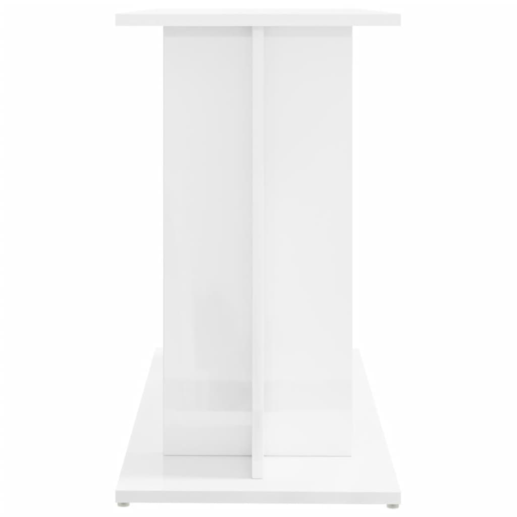 vidaXL Support d'aquarium blanc brillant 80x35x60 cm bois d'ingénierie