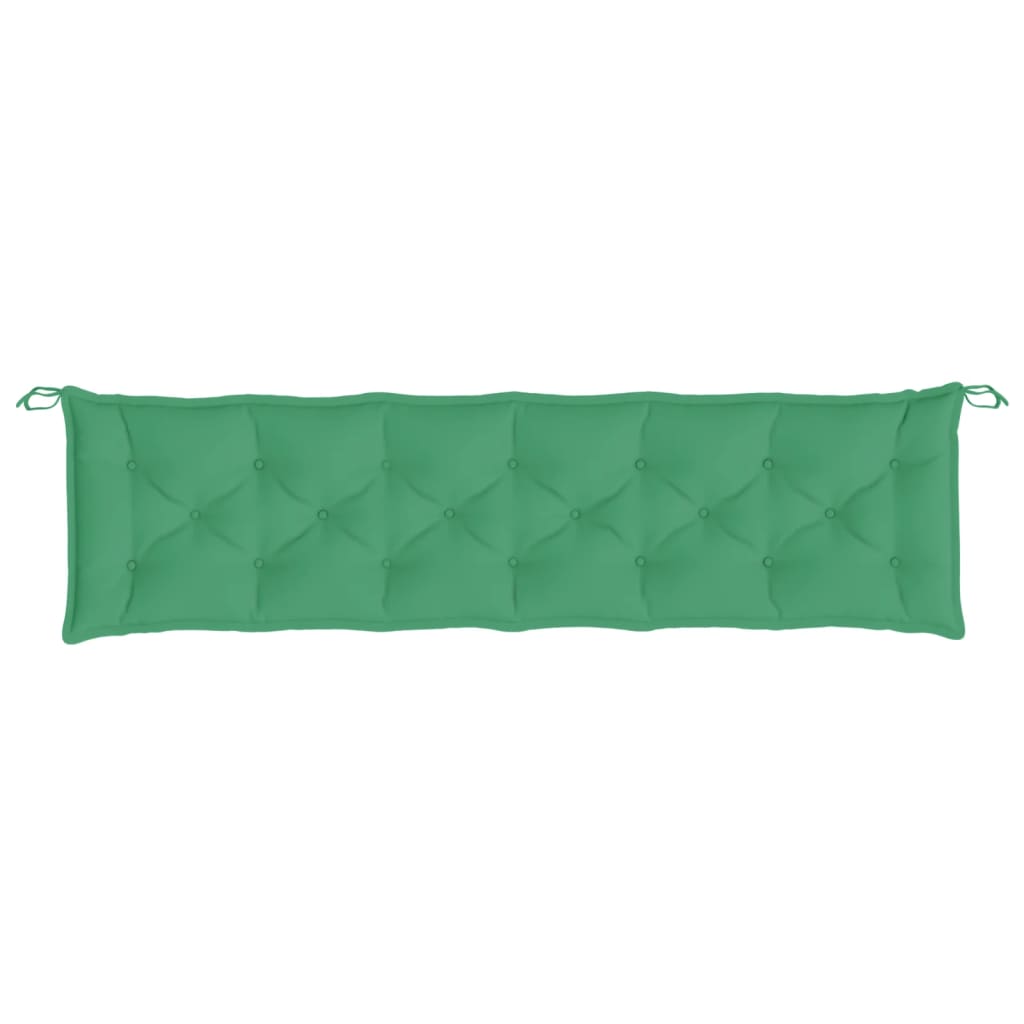 vidaXL Coussin de banc de jardin vert 200x(50+50)x7 cm tissu oxford