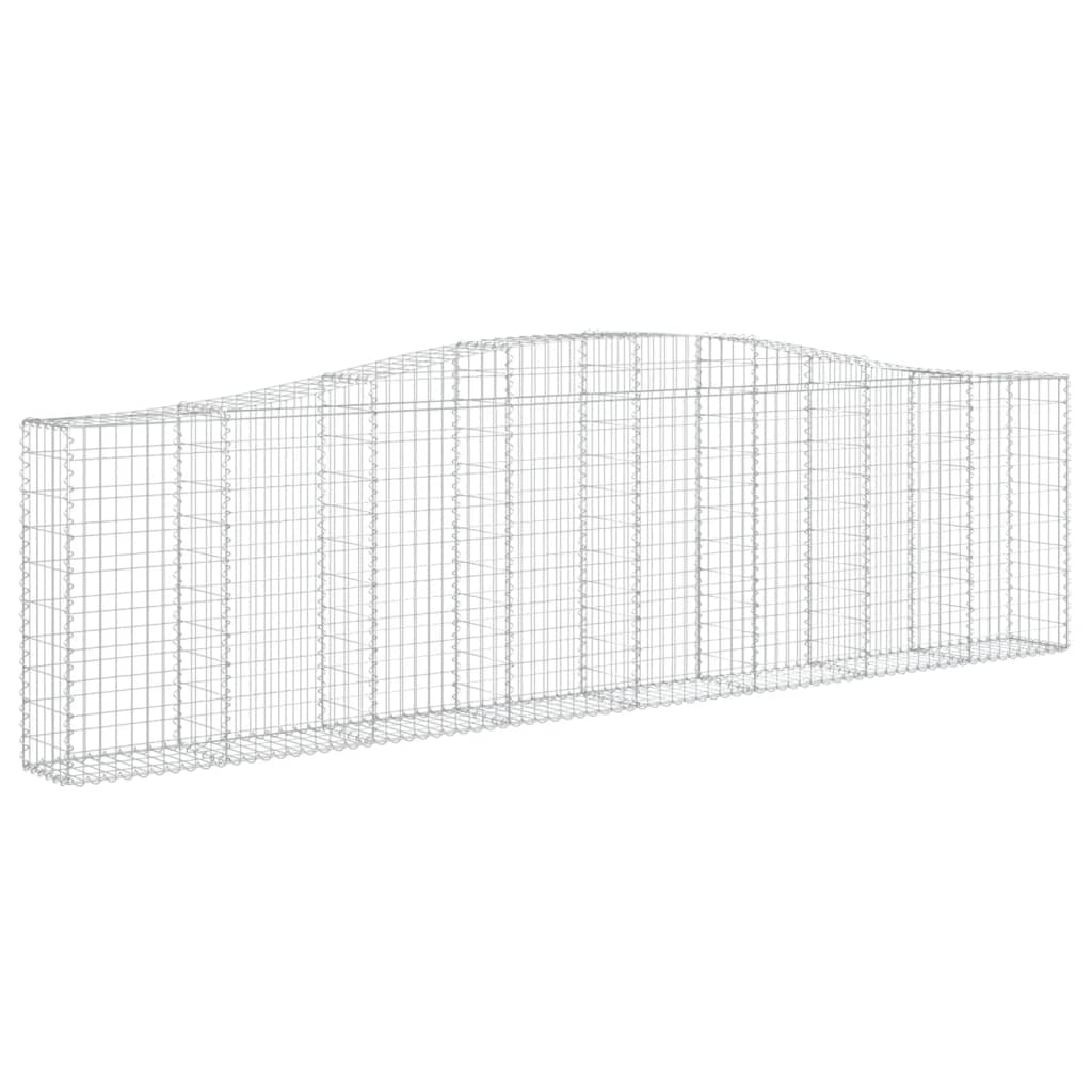 vidaXL Paniers à gabions arqués 2 pcs 400x30x100/120 cm Fer galvanisé