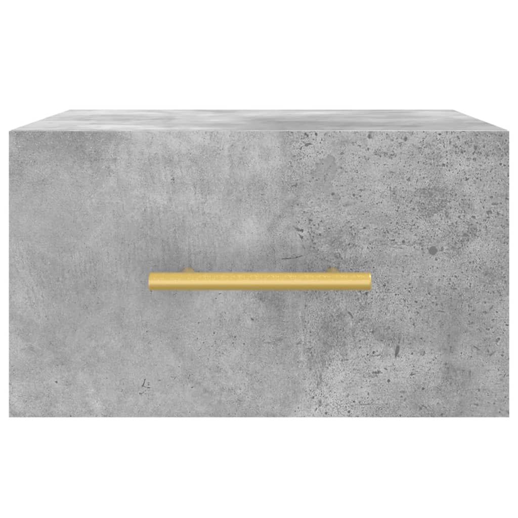 vidaXL Tables de chevet murales 2 pcs gris béton 35x35x20 cm